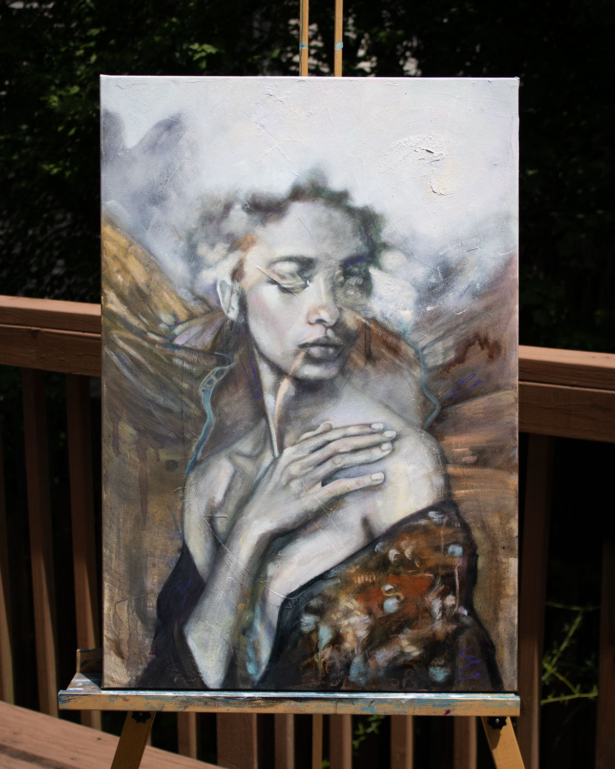 "Amidst the Rising Fog" Original Oil Painting