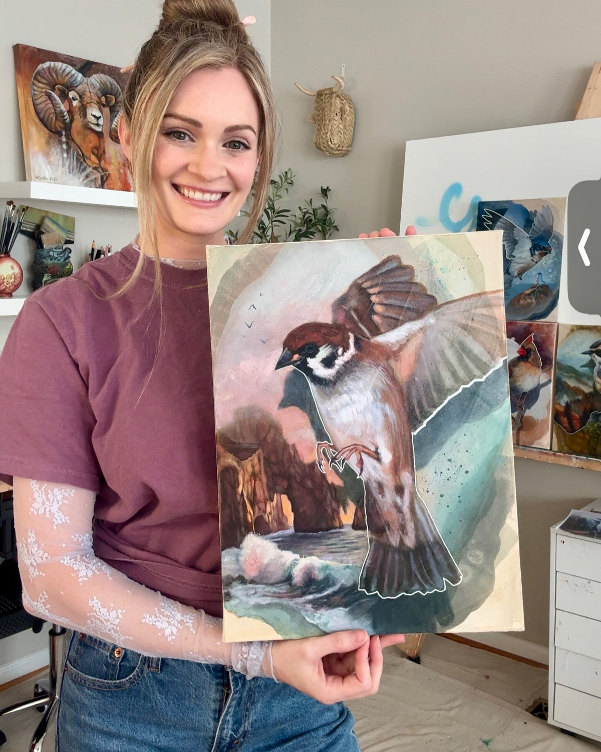 "Where the Ocean Echos" Original Oil Painting