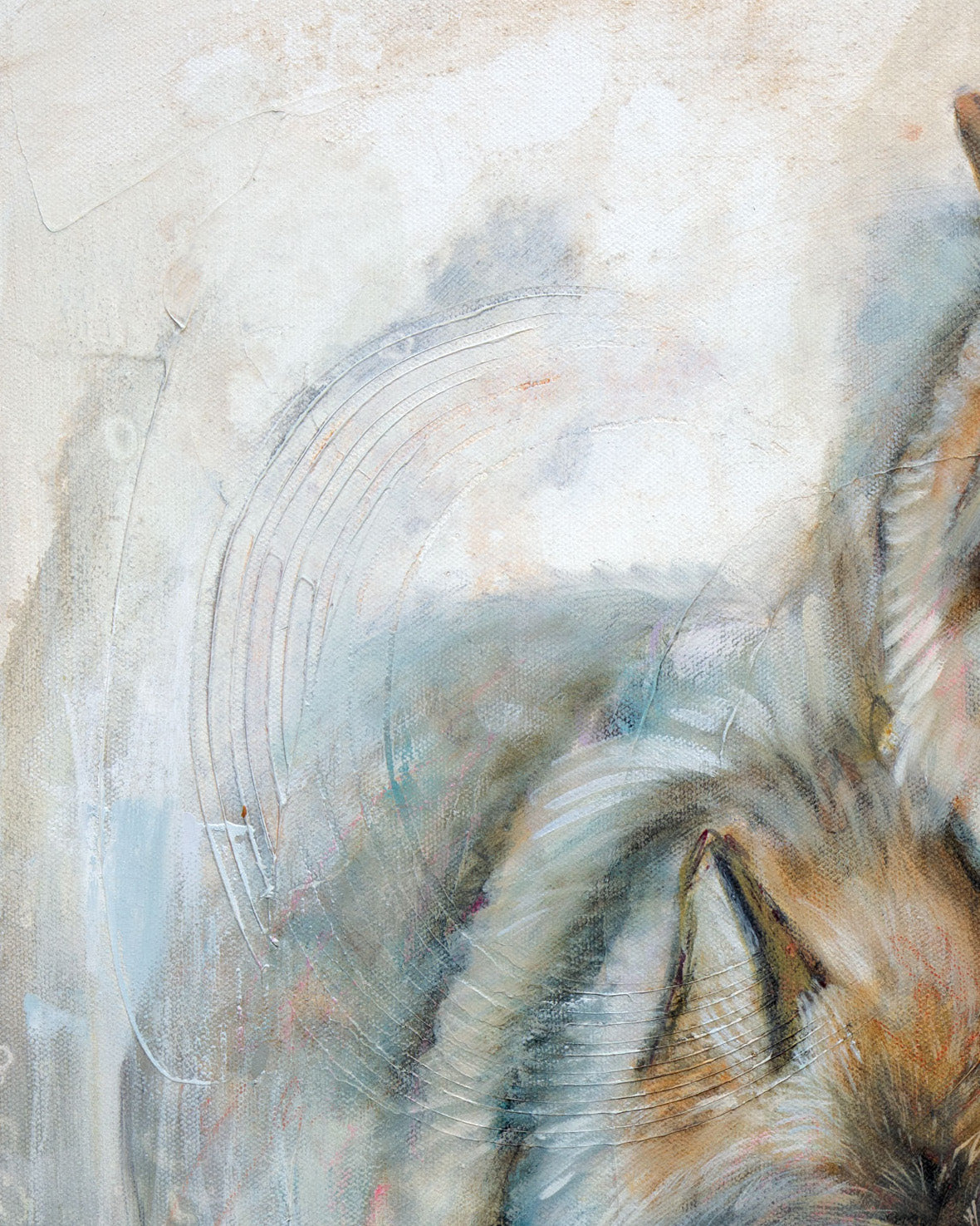 "Winter’s Playmates" Original Oil Painting
