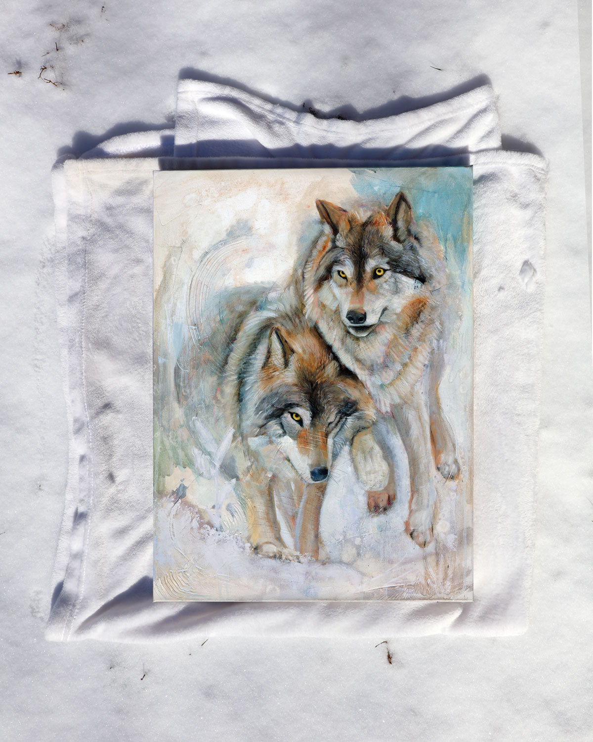 "Winter’s Playmates" Original Oil Painting