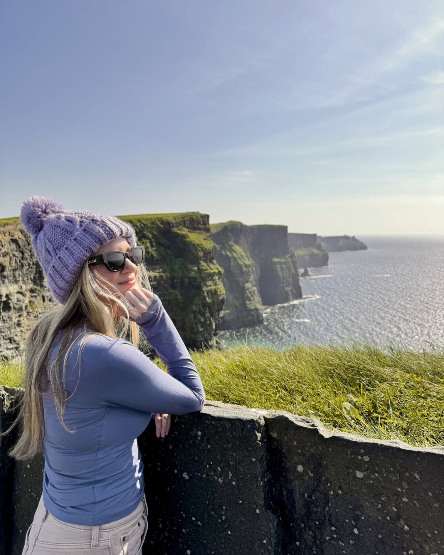 Kristen viewing the Cliffs of Moher in Irleand
